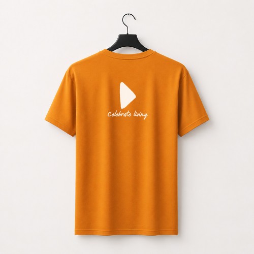 ÁO THUN CỔ TRÒN CAM