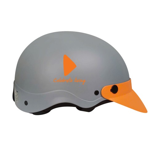 NÓN BẢO HIỂM THỜI TRANG XÁM CAM 