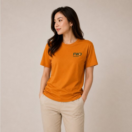 ÁO THUN CỔ TRÒN CAM