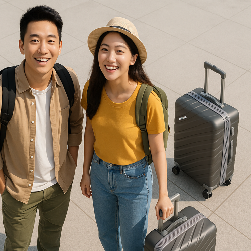 VALI THỜI TRANG XÁM SIZE 24 (LOẠI 2 DÂY KÉO)